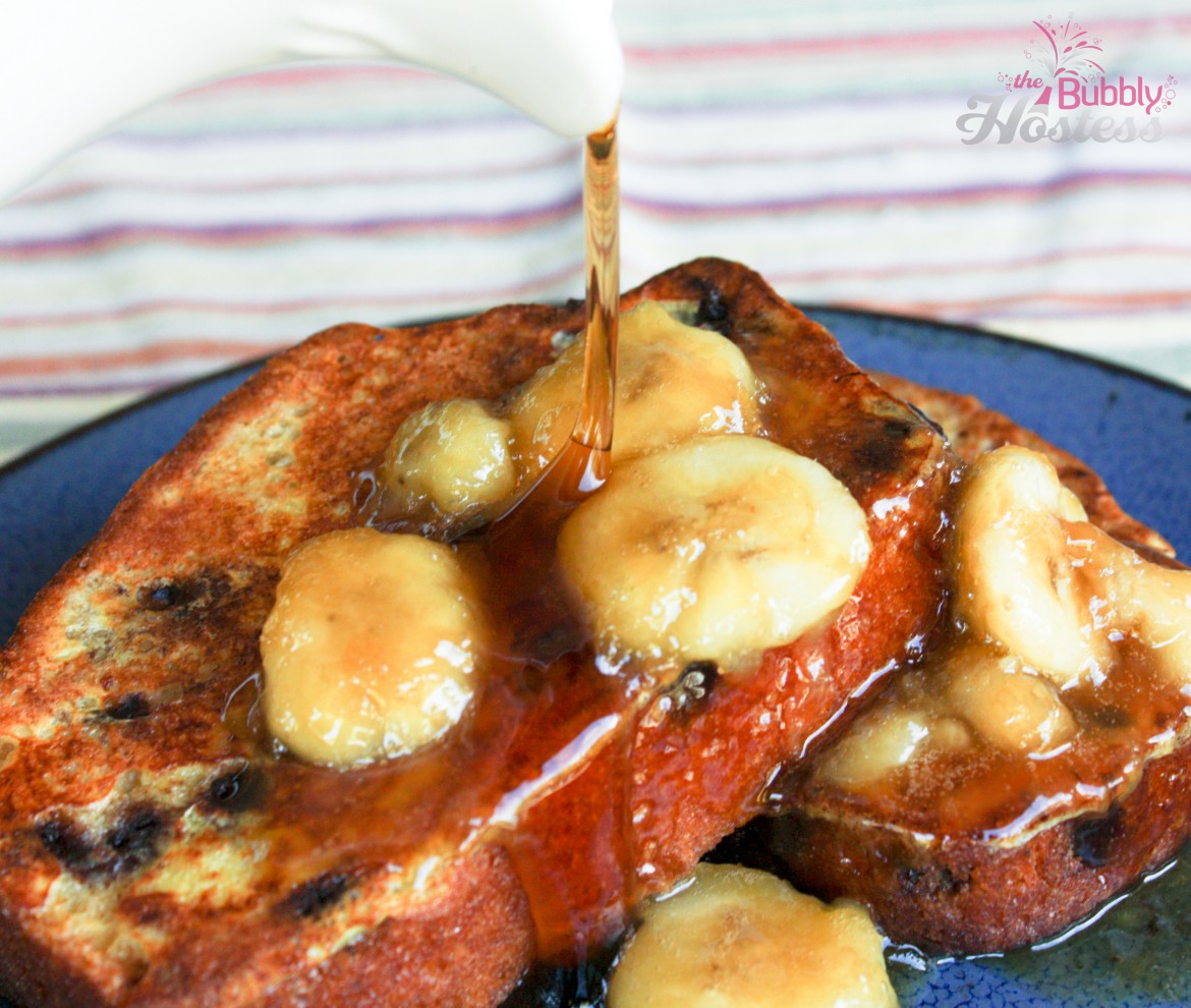 Chocolate Chip French Toast with Caramelized Bananas The Bubbly Hostess