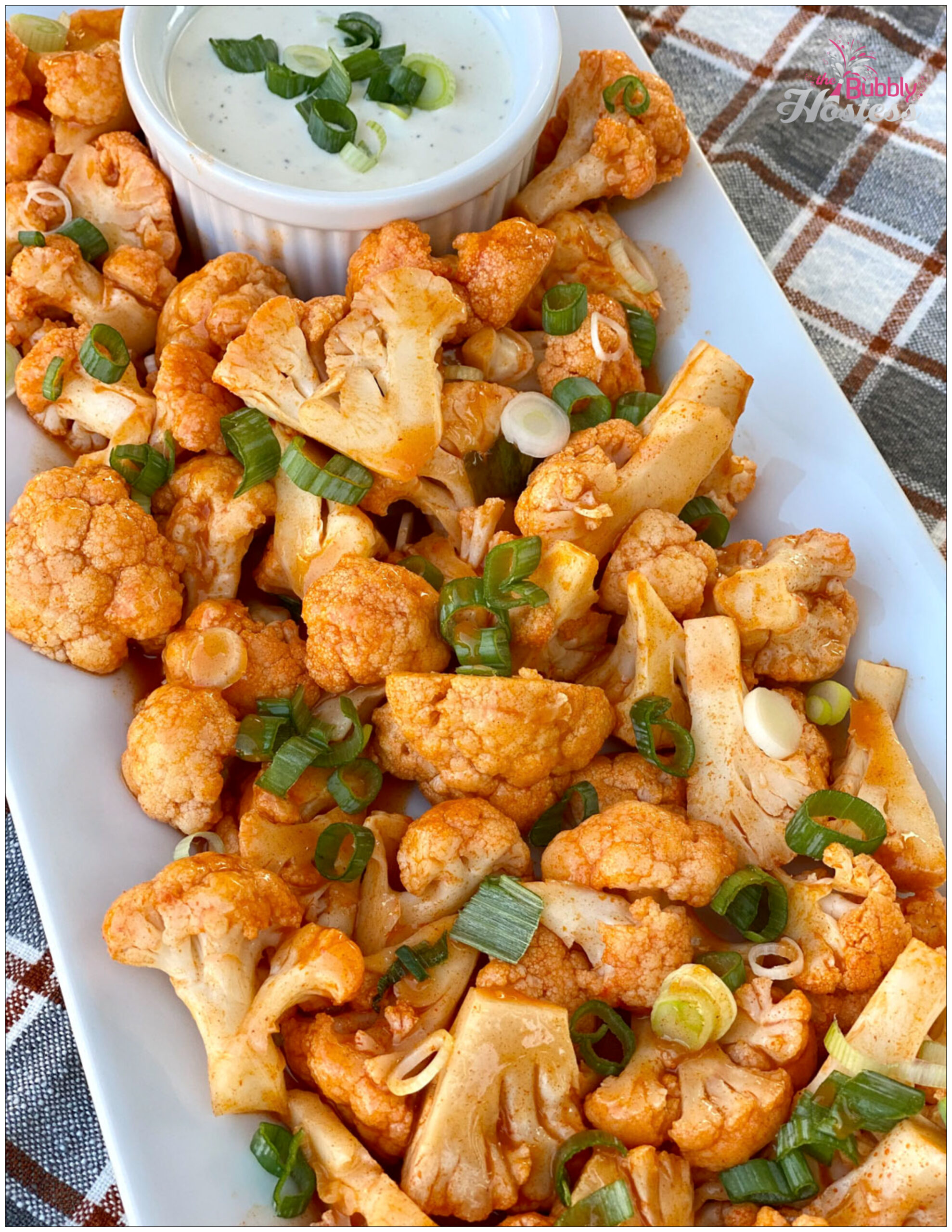 Buffalo Roasted Cauliflower The Bubbly Hostess