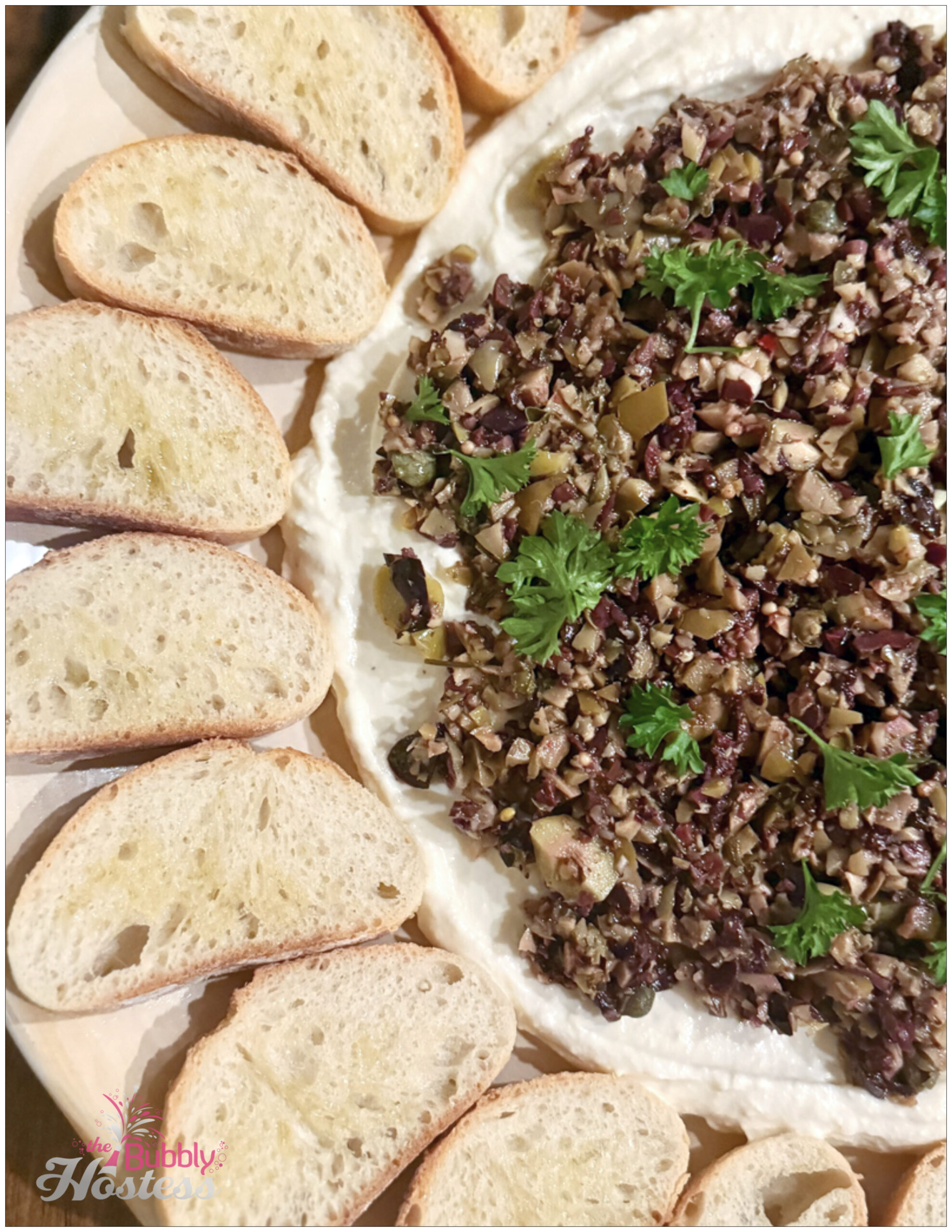 Whipped Ricotta with Olive Tapenade & Crostini